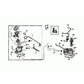 Benzinetank - Tankvlotter  Sym Orbit III Black