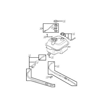 Benzinetank - Tankvlotter - Vacuümkraan Kymco Agility FR 12" 4-takt Euro 4 bruin