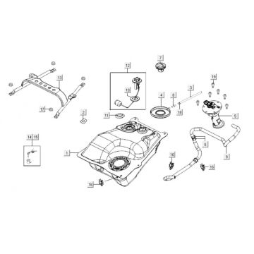 Benzinetank - Tankvlotter - Benzinepomp Kymco GTI 300i