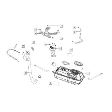 Benzinetank - Tankvlotter - Vacuümkraan Kymco People One 125i