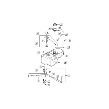 Benzinetank - Tankvlotter - Vacuümkraan Kymco People S 50 4-takt Titanium