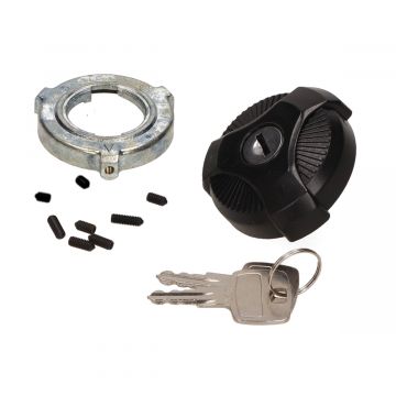 Afsluitbare tankdop -CIF- Piaggio Ciao/SI/Bravo - inclusief adapter universeel geschikt voor tankleidingen diameter 33-48mm