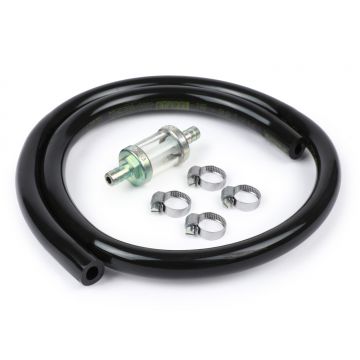 Benzinschläuche-Set inklusive Benzinfilter BGM PRO Tpr-Pur (nicht aushärtend) Vespa Classic (Innendurchmesser = 7mm, Außendurchmesser = 14mm, l = 750mm) schwarz geeignet für Vespa PX, T5, Cosa, Rally, Sprint, VBB usw.