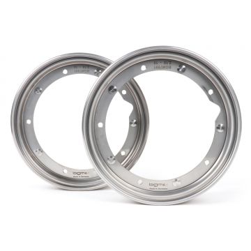 Velgenset BGM PRO 2.10-10 inch Vespa (type PX) Vespa Smallframe V50,50N,Special,PV,ET3,PK50-125 (S/XL/XL2),Largeframe PX,T5,Sprint,Rally,GT/GTR,LML Star,Deluxe roestvrij staal