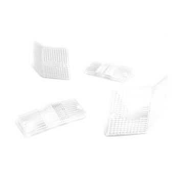 Knipperlichtglazen BGM Original set van 4 Vespa PX80,PX125,PX150,PX200,T5 125cc wit