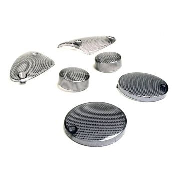 Knipperlichtglazen BGM Original set van 5 Aprilia SR bouwjaar 1998-1999 zwart