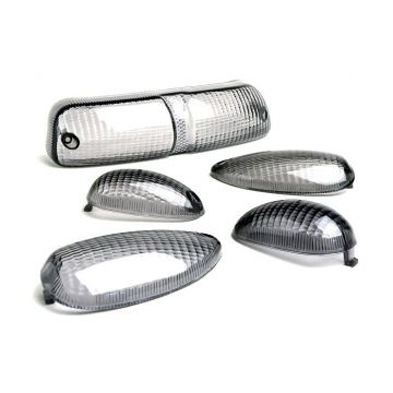 Knipperlichtglazen BGM Original set van 5 Piaggio TPH <-2005 zwart