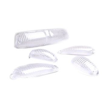 Knipperlichtglazen BGM Original set van 5 Piaggio TPH <-2005 wit