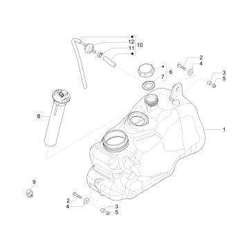 Benzinetank - Tankvlotter - Benzinepomp Piaggio MP3 500 LT Business 2014-2016