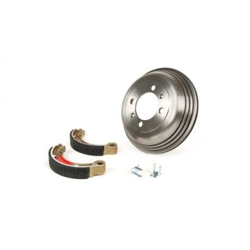 Remtrommel achter 8 inch inclusief remschoenen,2 steunen BGM PRO grijs gietijzer Vespa VNB4T tot VNB6T,VBB2T