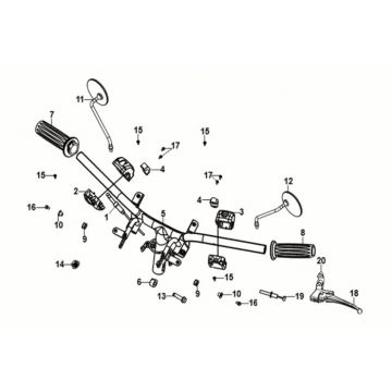 Stuur - Stuurschakelaars - Spiegels - Handvatten Sym Fiddle IV 50 Euro 5