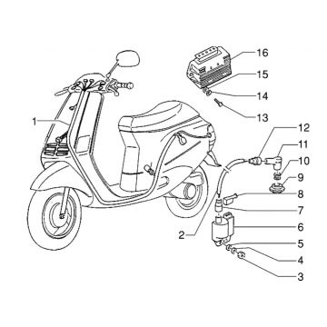 Kabelboom - Bobine Piaggio Zip RST 50 2-takt AC