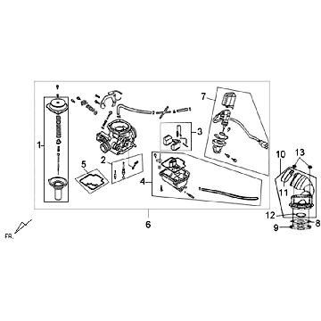Carburateur Sym Jet 4 (R086) red