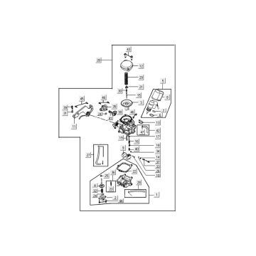 Carburateur Kymco Like TT 4-takt zwart glans 2015
