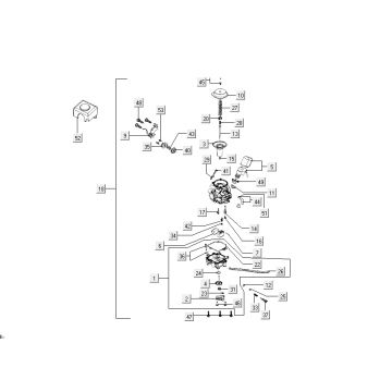 Carburateur Kymco New Dink 4-takt donkergrijs