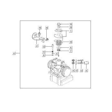 Carburateur Kymco Super8 Street 50i Euro 4 matzwart