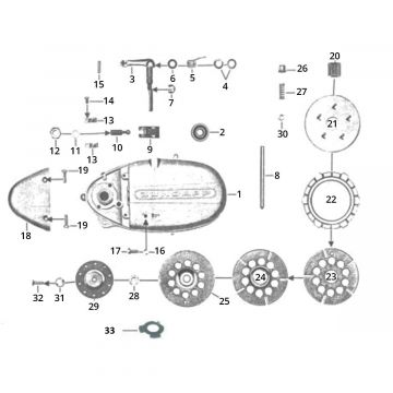 Carter koppelingskant Zundapp GTS 50 517-40L5