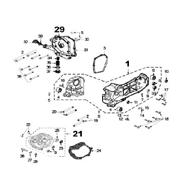 Carter Peugeot V-Clic 50 4-takt AC Zwart