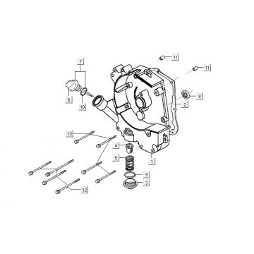 Carterhelft rechts - Oliefilter - Peilstok Kymco VP50 4-takt AC diamont white