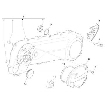 Carterdeksel Vespa Sprint 50 2-takt AC