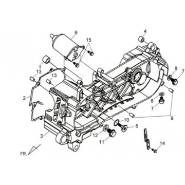 Carterdeksel links 2 Sym X'PRO 125