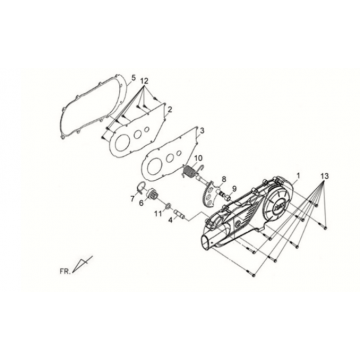 Carterdeksel links Sym Fiddle II 125S