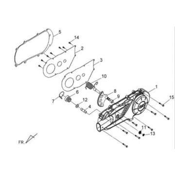 Carterdeksel links Sym X'PRO 125