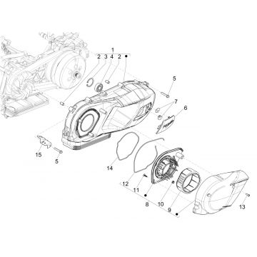 Carterdeksel Piaggio Medley 125 IE ABS Euro 4 2016-2019