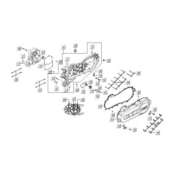Carter - Carterdeksel  Kymco People S 50 4-takt wit
