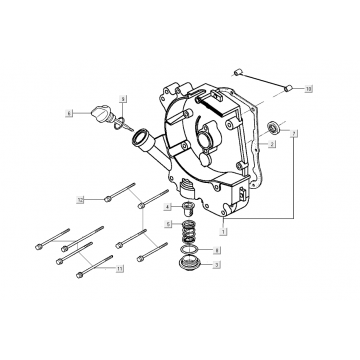 Carterhelft rechts - Peilstok - Oliefilter Kymco Like 50 Euro 4 2018→ partsproduct-Carterhelft-Kymco-New-Sento-4-takt-50i-blauw