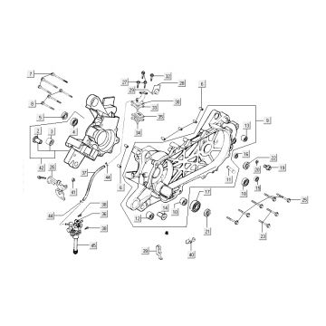 Carter - Carterdeksel - Kickstarteras Kymco Super9 50 2-takt AC oud model Sportblauw