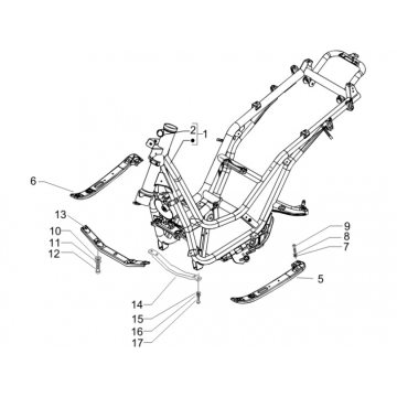 Frame Piaggio Beverly 500 Euro 3 2007-2012