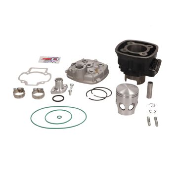 Cilinder Piaggio/Gilera 50 2-takt LC 70cc diameter 48mm ovale uitlaatpoort  6 spoelpoorten DR