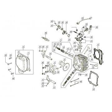 Cilinderkop Kymco Like 200i Wit