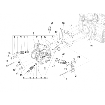 Cilinderkop Piaggio MP3 500 LT Business 2014-2016