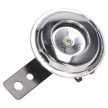 Claxon 6V klein model ring 70mm chroom DC=gelijkstroom universeel