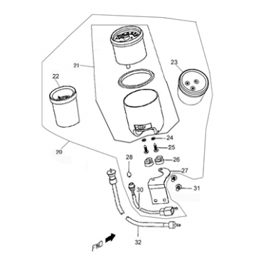 Kilometerteller - Cockpit - Kilometertellerkabel Benzhou YY50QT-15 mat antraciet
