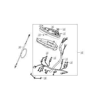 Kilometerteller - Cockpit - Kilometertellerkabel Kymco People S 50 4-takt Mat grijs
