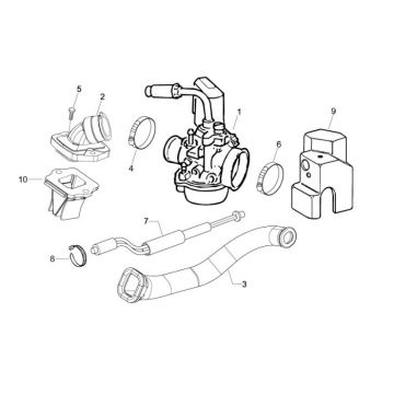 Carburateur Vespa Primavera 50 2-takt AC