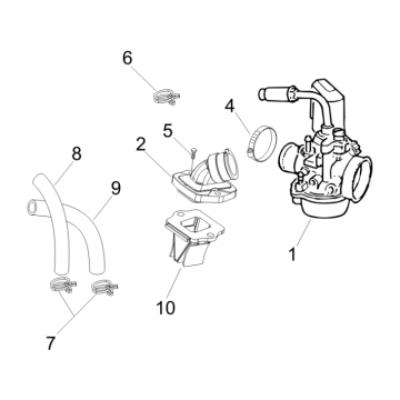Carburateur Gilera Runner 50 SP 50 2-takt LC 2010-2017