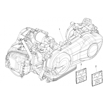 Motorblok compleet Vespa Sprint 125 3V IE ABS