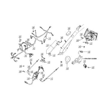 Contactslot - Kabelboom Kymco People S 50 4-takt Donker grijs
