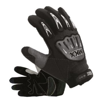 Handschoenen Cross zwart/grijs met een klittenband pols sluiting MKX