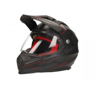 Crosshelm Vito Molino mat zwart/rood