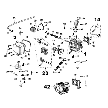 Cilinder - Cilinderkop Peugeot V-Clic 50 4-takt AC Zwart