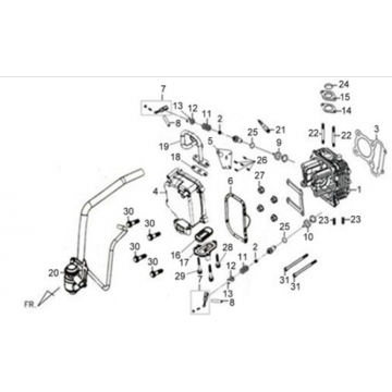 Cylinderkop KPL. Sym X'PRO 125