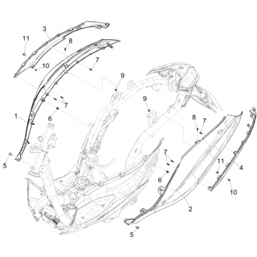Motorschermen - Spoiler Piaggio Medley 150 IE ABS Euro 4 2016-2020
