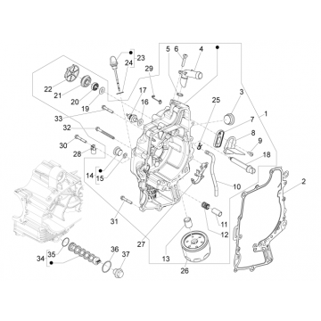 Waterpomp- Oliefilter - Peilstok Piaggio Beverly 500 Euro 3 2007-2012