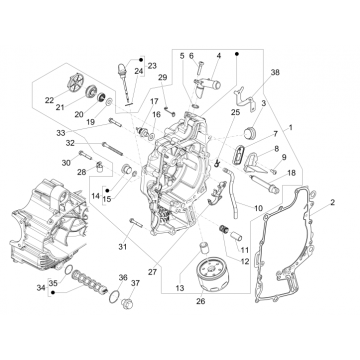 Waterpomp - Oliefilter Piaggio MP3 500 LT Business 2014-2016