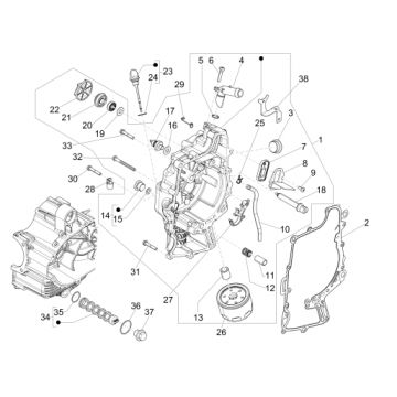 Waterpomp - Oliefilter MP3 500 LT Sport 2014-2016